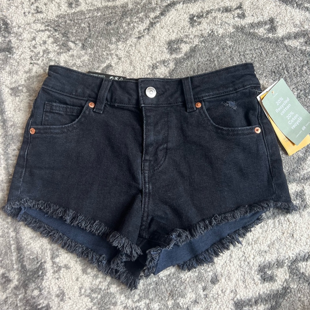 H&M Low-waisted Micro Denim Shorts